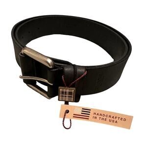 Boconi Leather Dress Belt Men's Size 36 Black Made In Nashville TN USA